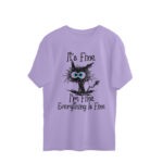 i'm fine oversized t shirt cat