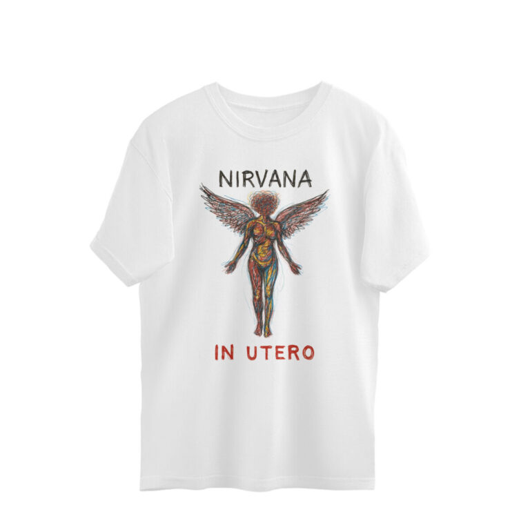 nirvana oversized t shirt | angry scribble