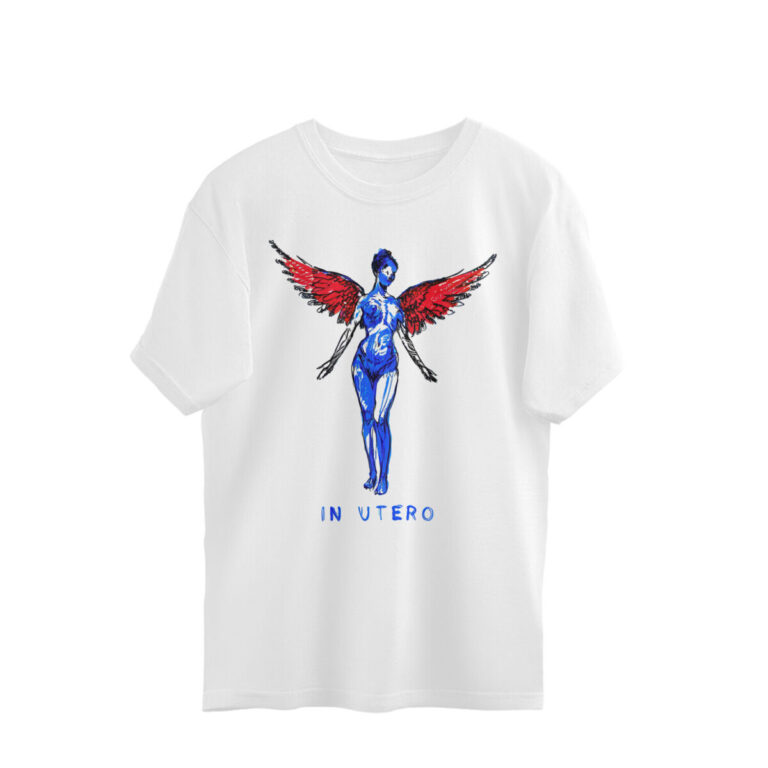 nirvana oversized t shirt | in utero doodle art