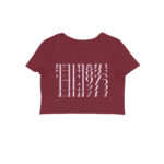 the 1975 band crop top | stylized text