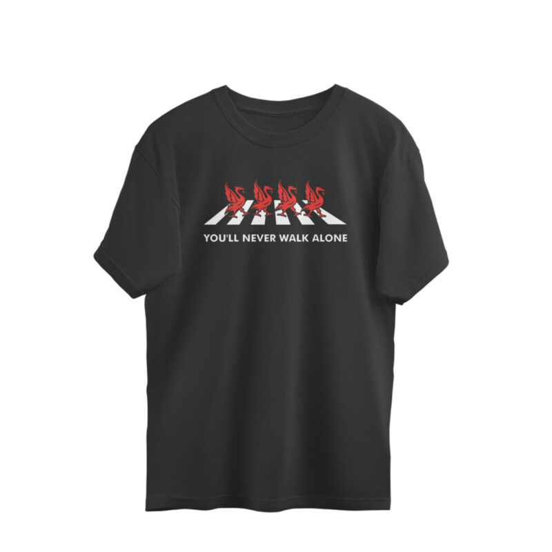 liverpool oversized t shirt | liver bird x abbey road