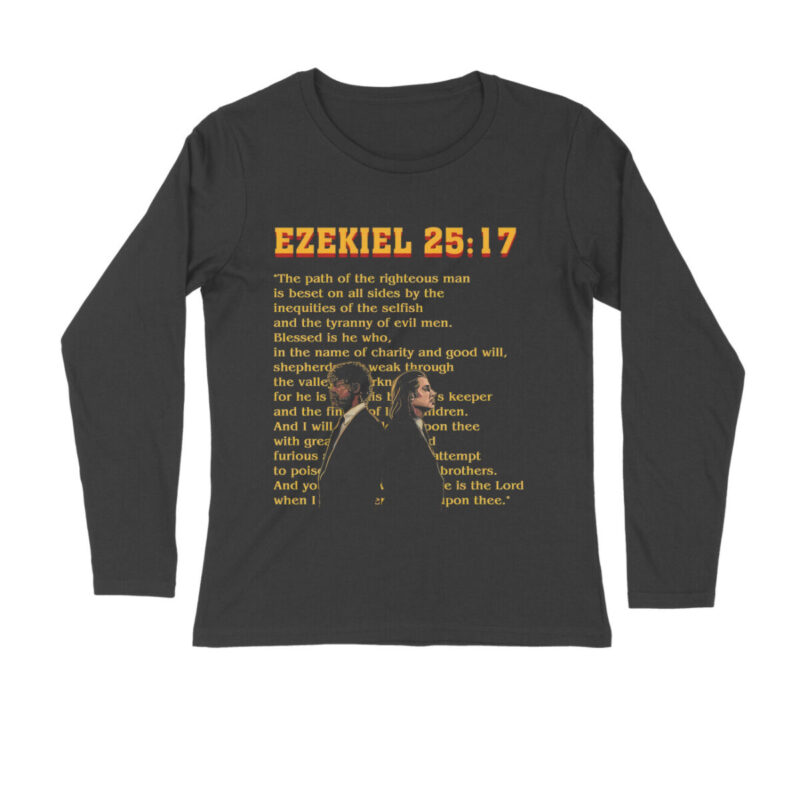 pulp fiction full sleeves t shirt | ezekiel 25:17