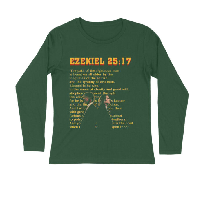 pulp fiction full sleeves t shirt | ezekiel 25:17
