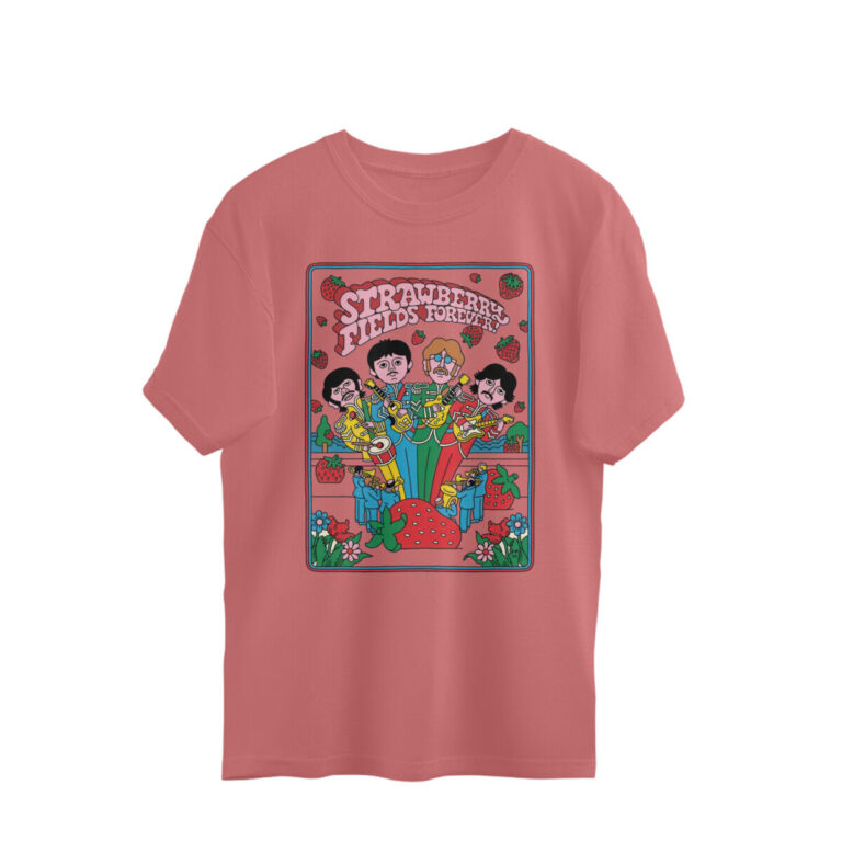 the beatles oversized t shirt | strawberry fields