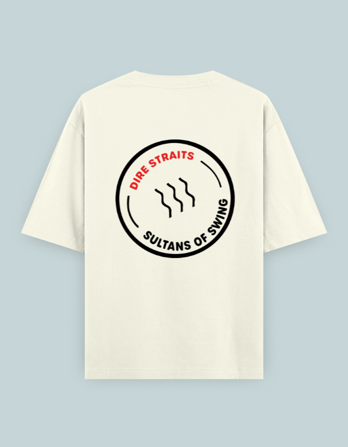 dire straits oversized t shirt (both sides printed)