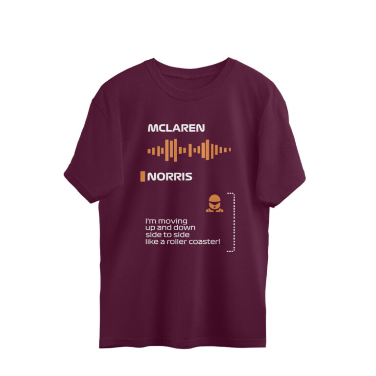 lando norris oversized t shirt radio quote