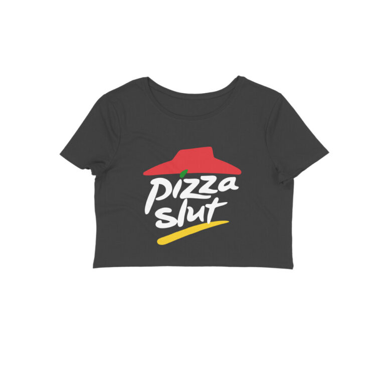 funny crop top pizza slut