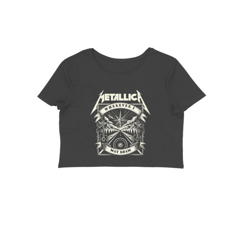 metallica crop top wherever i may roam