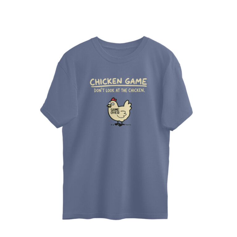 chicken game oversized t shirt game over