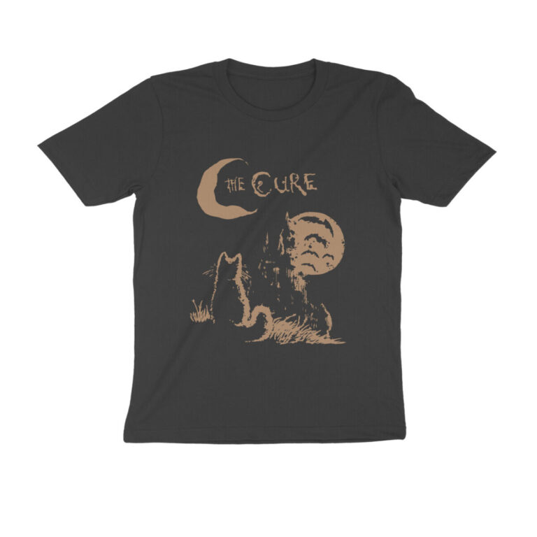 the cure t shirt cat and moon