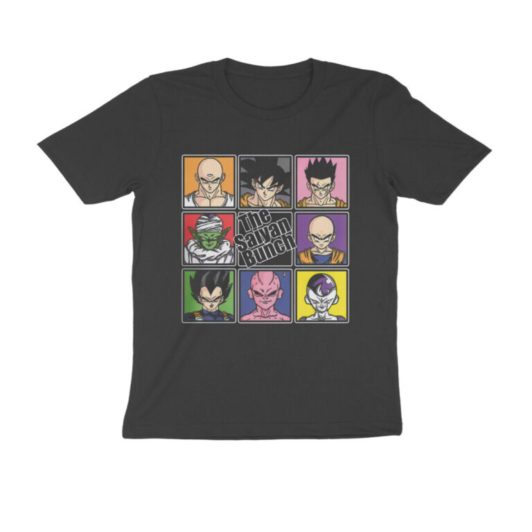 dragon ball t shirt the saiyan bunch