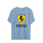 twisted logo oversized t shirt farebi