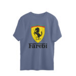twisted logo oversized t shirt farebi