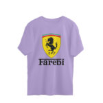 twisted logo oversized t shirt farebi