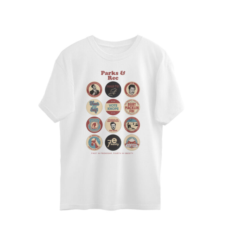 parks and rec oversized t shirt collage