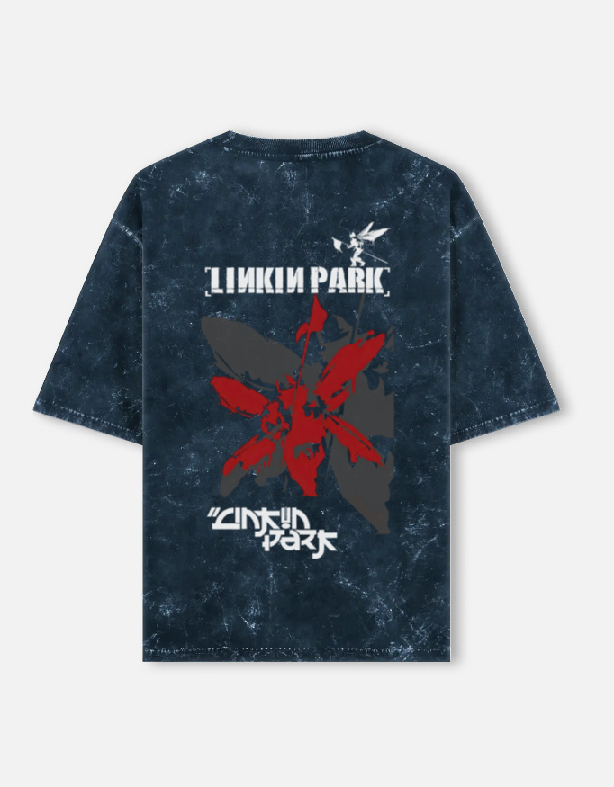 Linkin Park Washed Oversized T-shirt (both sides printed) - Wittee