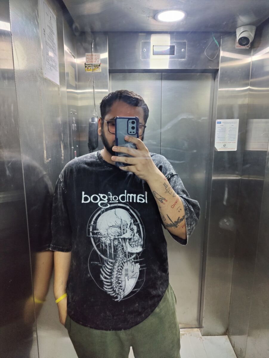 Click to view full screen lamb of god washed oversized t shirt