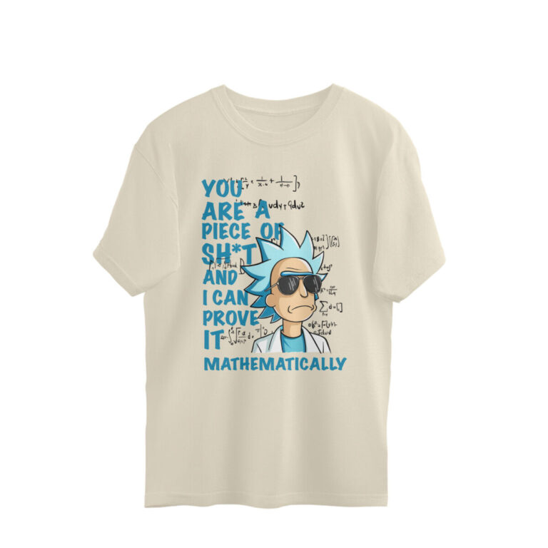 rick and morty oversized t shirt mathematically