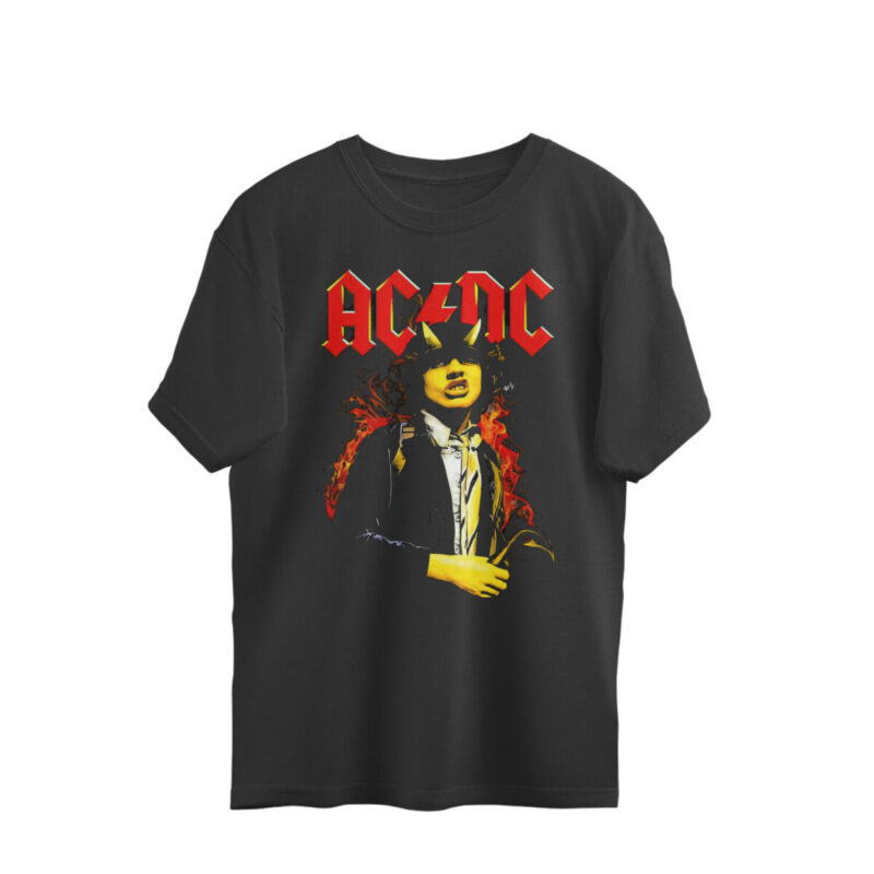 ac dc oversized t shirt angus