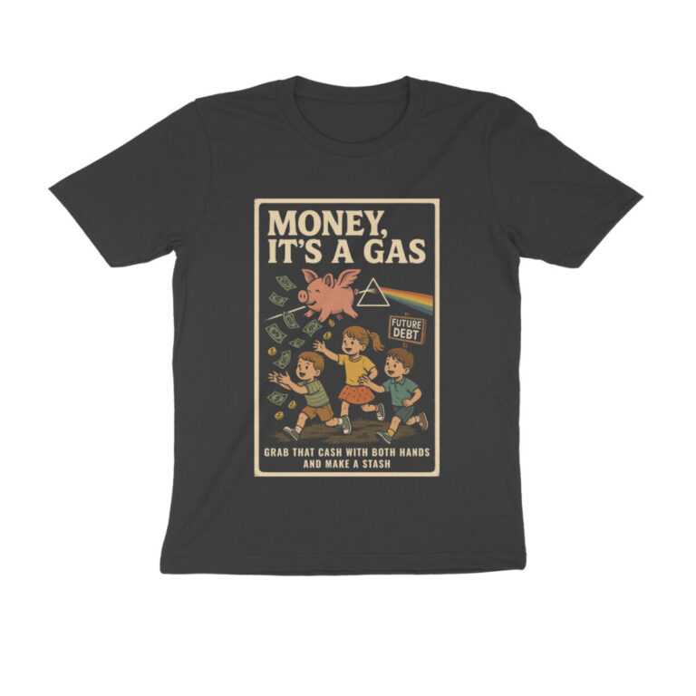 pink floyd t shirt flying piggybank