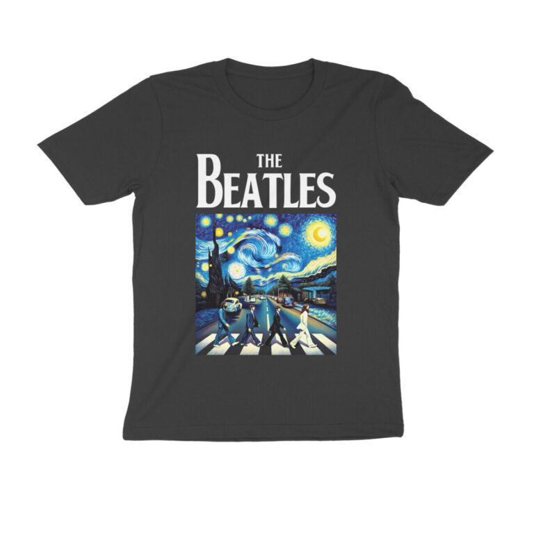 the beatles t shirt abbey road starry night