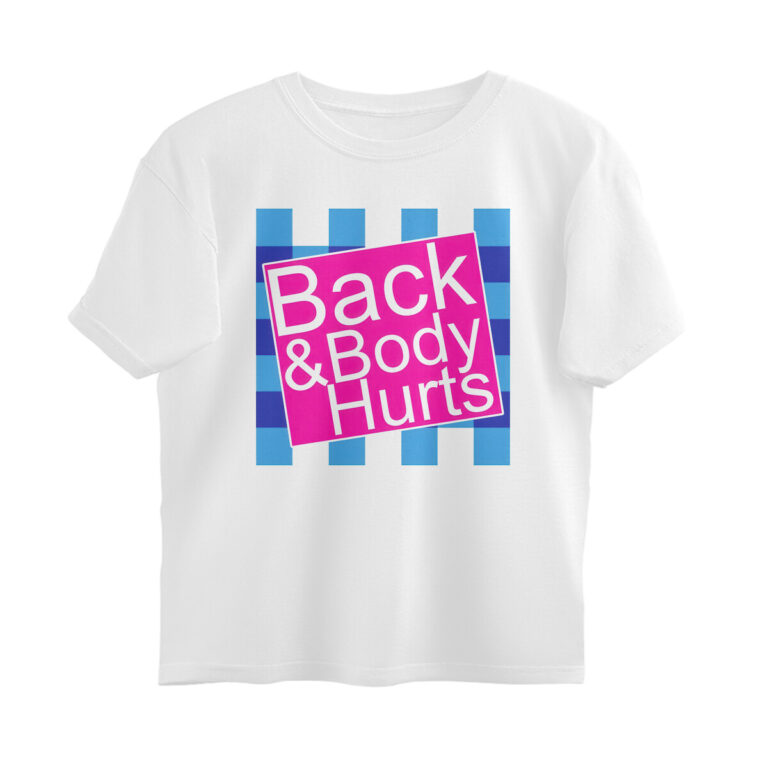 twisted logo oversized t shirt back and body hurts