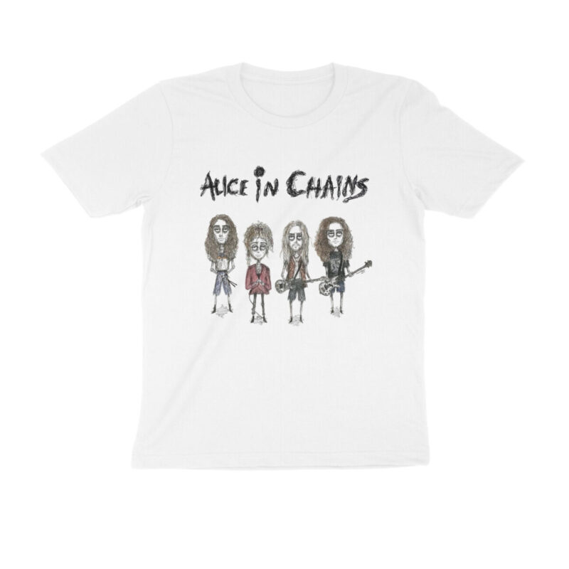 alice in chains t shirt band members scribble