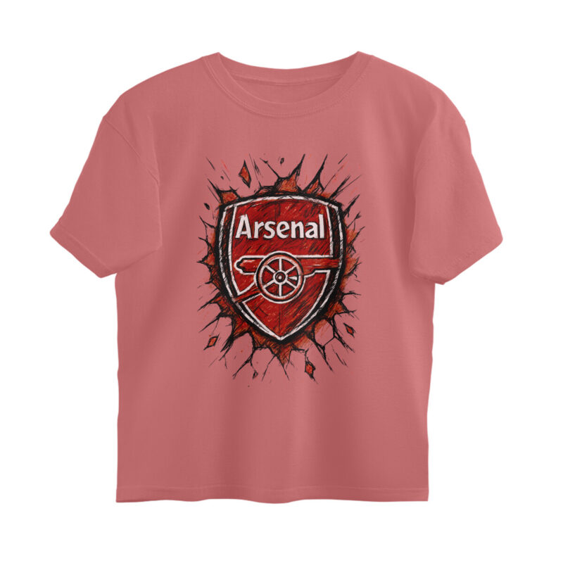 arsenal fan oversized t shirt scatter art
