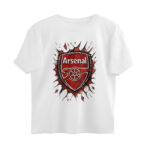 arsenal fan oversized t shirt scatter art