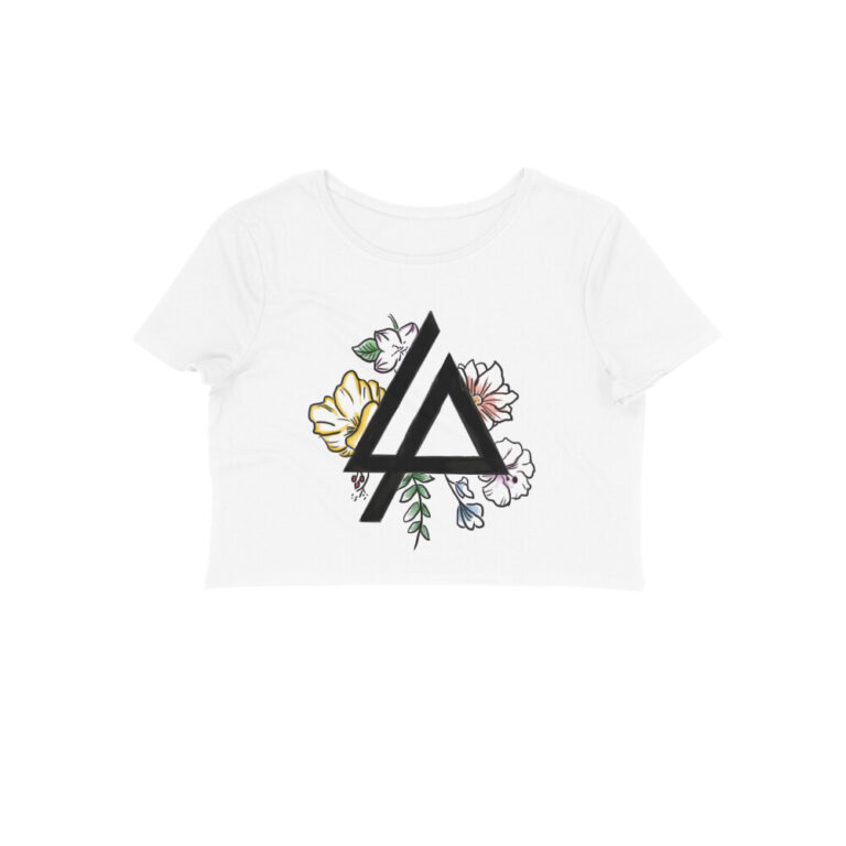 linkin park crop top floral