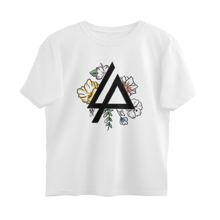 linkin park oversized t shirt floral
