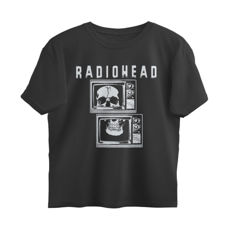 radiohead oversized t shirt skull television