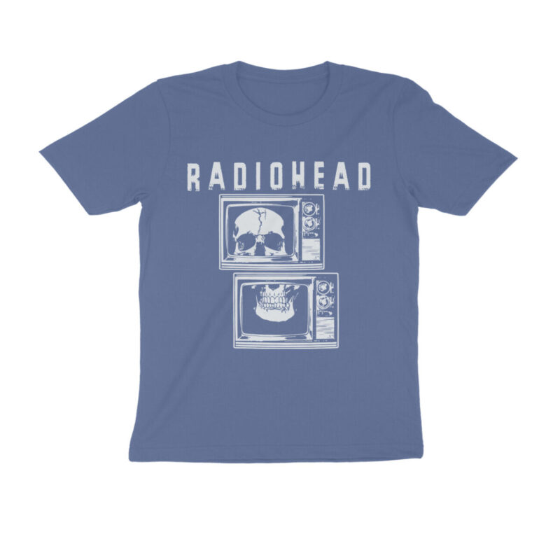 radiohead t shirt skulls