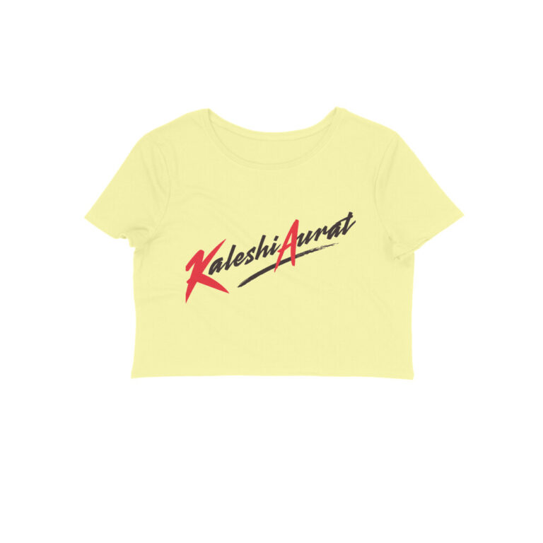 twisted logo crop top kaleshi aurat