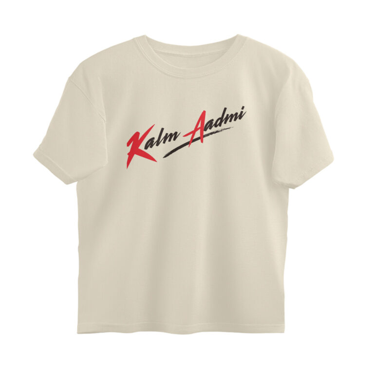twisted logo oversized t shirt kalm aadmi