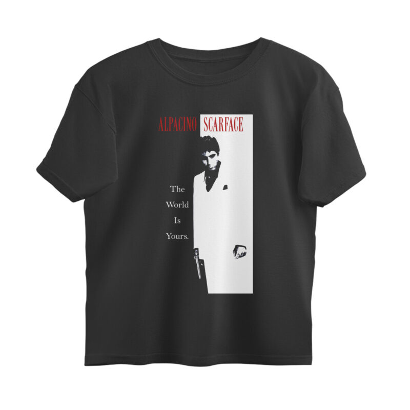 UEG The World IS Yours T-Shirt - Tony Al Scarface Montana TM Pacino Mafia T Shirt Black S 121738459