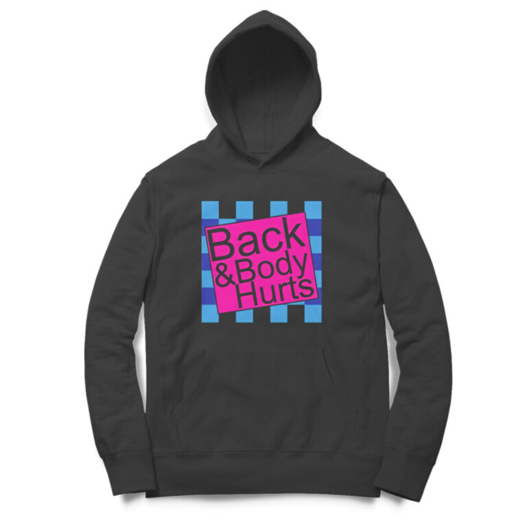 twisted logo hoodie back and body hurts