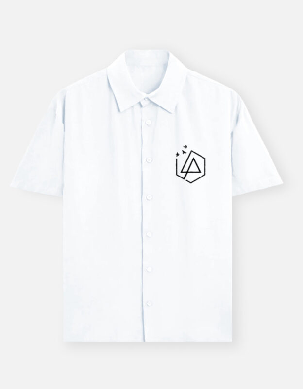Size XXL White Linkin Park Oversized Shirt - Pocket Print