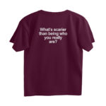 minimal quote oversized t shirt (back print)