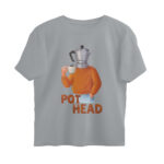 coffee lover oversized t shirt moka pot head