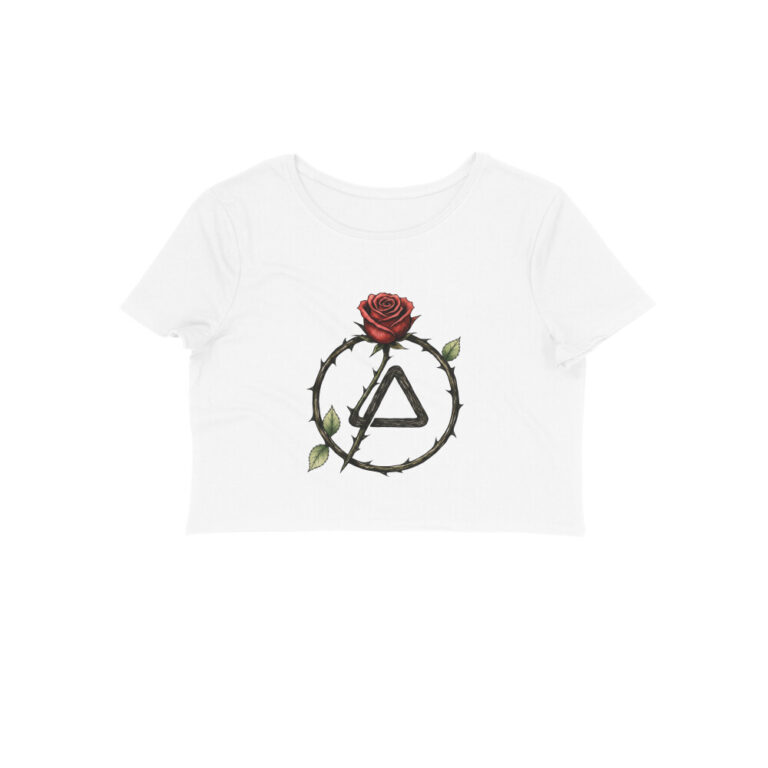 linkin park crop top lp rose