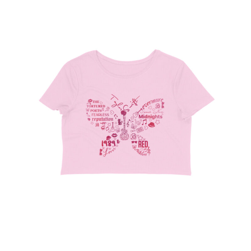 swiftie crop top butterfly