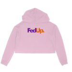 twisted logo crop hoodie (womens') fed up