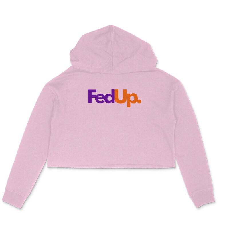 twisted logo crop hoodie (womens') fed up