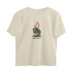 anxiety oversized t shirt skull fire