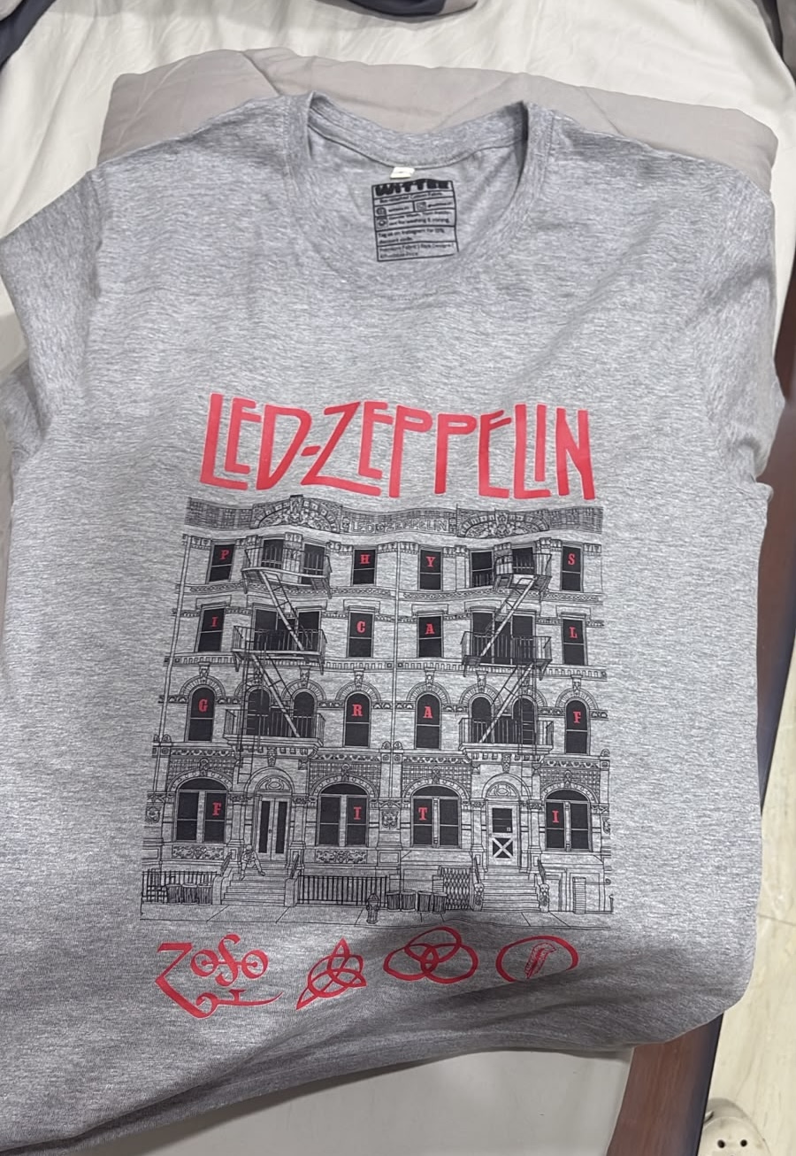 Click to view full screen led zeppelin t shirt physical graffiti