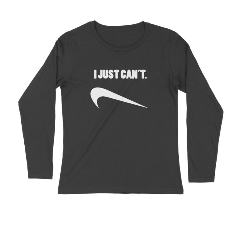 twisted logo full sleeves t shirt | just can’t (dark colors)