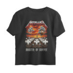 metallica oversized t shirt master of coffee