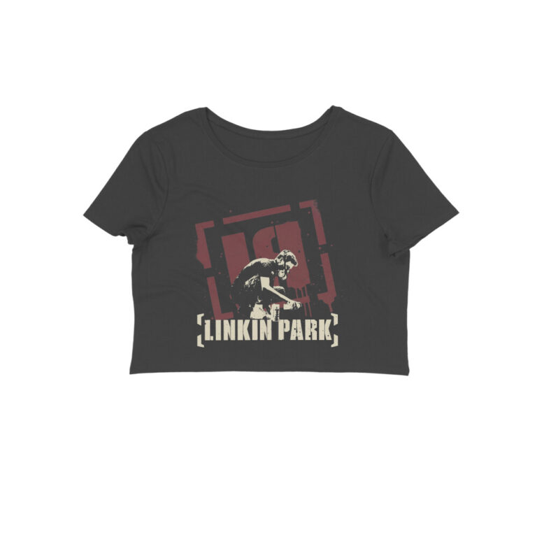 linkin park crop top spray paint