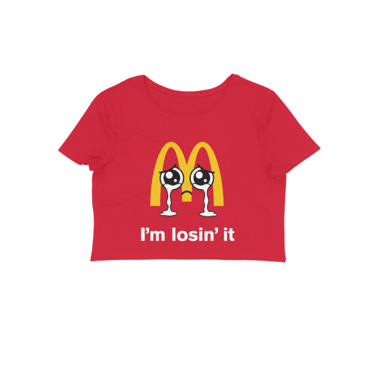 twisted logo crop top i'm losin it